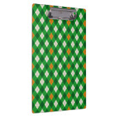 Ierse argyle in de kleuren van St. Patrick's Day Klembord (Rechts)