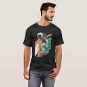 Ierse Astronaut Skater Galaxy Skateboard Space Bo T-shirt (Voorkant volledig)