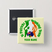 Ierse Australische meisjes St Patrick's day Vierkante Button 5,1 Cm (Voorkant /achterkant)