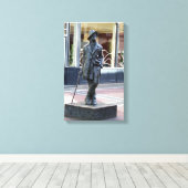 Ierse auteur James Joyce, Dublin sculptuur print (Insitu (Houten vloer))