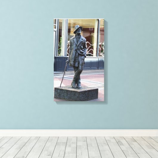 Ierse auteur James Joyce, Dublin sculptuur print (Insitu (Houten vloer))