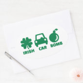 Ierse autobom ovale sticker (Envelop)