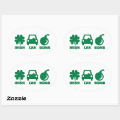 Ierse autobom ovale sticker (Vel)