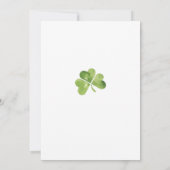 Ierse Baby foto doop met groene shamrocks Bedankkaart (Achterkant)