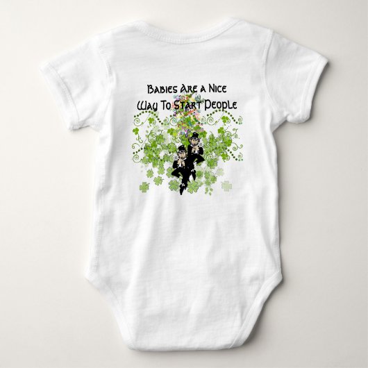 Ierse Baby Leprechaun Blessing Romper (Achterkant)