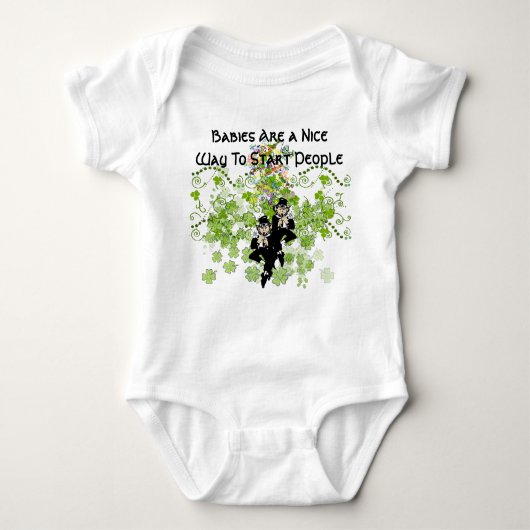 Ierse baby Leprechaun zegen  Romper (Voorkant)