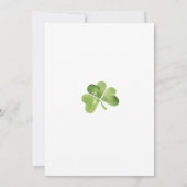 Ierse baby Shamrock Hartelijk dank voor uw baptism Bedankkaart (Achterkant)