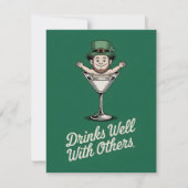 Ierse Bar Humor St. Patrick's Dag Kaart (Voorkant)
