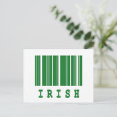 Ierse barcode ontwerp briefkaart (Staand voorkant)