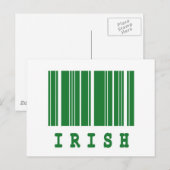 Ierse barcode ontwerp briefkaart (Voorkant / Achterkant)