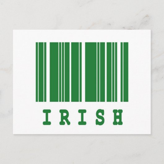 Ierse barcode ontwerp briefkaart (Voorkant)