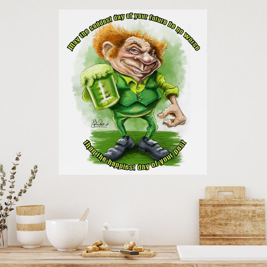 Ierse begroeting voor Saint Patricks Day. Poster (Keuken)