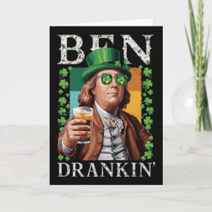 Ierse Ben Drankin Bier - St Pattys Mannen En Vrouw Kaart