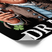 Ierse Ben Drankin Bier - St Pattys Mannen en Vrouw Poster (Hoek)