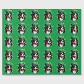 Ierse Bernese Hond Leprechaun Hoed St. Patrick's D Cadeaupapier (Vlak)