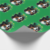Ierse Bernese Hond Leprechaun Hoed St. Patrick's D Cadeaupapier (Hoek)