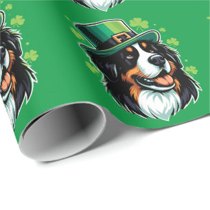 Ierse Bernese Hond Leprechaun Hoed St. Patrick's D Cadeaupapier