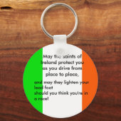 Ierse bestuurderszegening sleutelhanger (Voorkant)