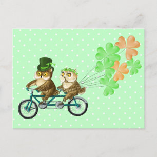 Ierse bicyсleuilen met klaver baloons briefkaart