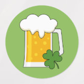 Ierse Bierpul met Klavertje Vier Labels (Design 1)