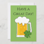 Ierse Bierpul met Klavertjevier | Personaliseer Feestdagenkaart (Voorkant)