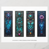 ierse Bladwijzer, keltisch Glas in lood Bladwijzer (Achterkant)