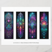 ierse Bladwijzer, keltisch Glas in lood Bladwijzer (Achterkant)