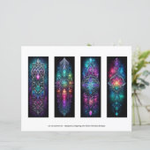 ierse Bladwijzer, keltisch Glas in lood Bladwijzer (Staand voorkant)