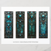 Ierse Bladwijzer, Turqoise Silver Keltische Bladwi (Achterkant)