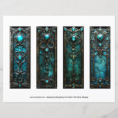 Ierse Bladwijzer, Turqoise Silver Keltische Bladwi (Voorkant)