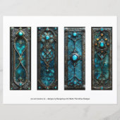 Ierse Bladwijzer, Turqoise Silver Keltische Bladwi (Achterkant)