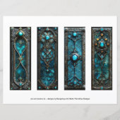 Ierse Bladwijzer, Turqoise Silver Keltische Bladwi (Voorkant)