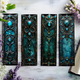 Ierse Bladwijzer, Turqoise Silver Keltische Bladwi