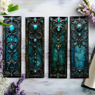 Ierse Bladwijzer, Turqoise Silver Keltische Bladwi