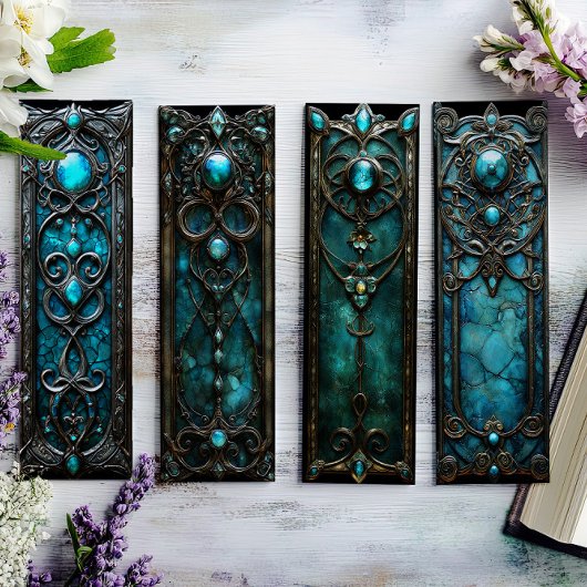 Ierse Bladwijzer, Turqoise Silver Keltische Bladwi