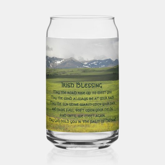 Ierse Blessing Green Valley Landschap Blikvorm Glas (Voorkant)