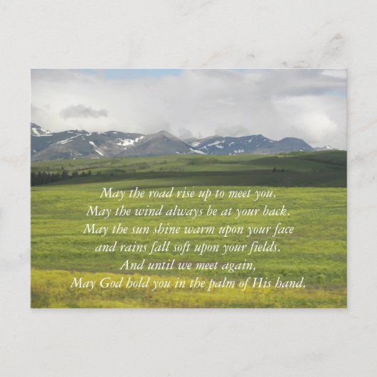 Ierse Blessing Green Valley Landschap Briefkaart (Voorkant)