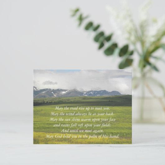 Ierse Blessing Green Valley Landschap Briefkaart (Staand voorkant)