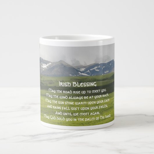 Ierse Blessing Green Valley Landschap Grote Koffiekop (Voorkant)