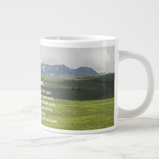 Ierse Blessing Green Valley Landschap Grote Koffiekop (Rechts)
