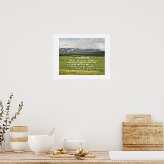 Ierse Blessing Green Valley Landschap Poster (Keuken)