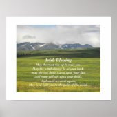 Ierse Blessing Green Valley Landschap Poster (Voorkant)