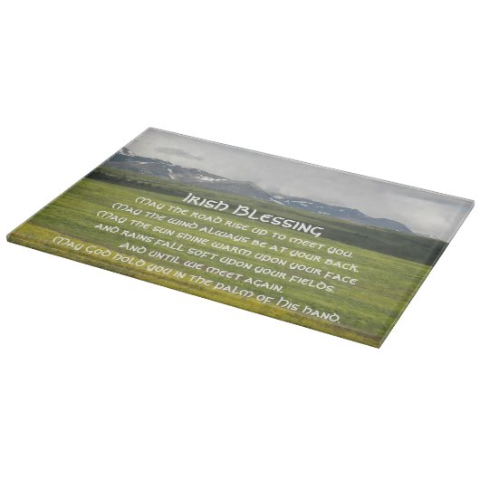 Ierse Blessing Green Valley Landschap Snijplank (Hoek)