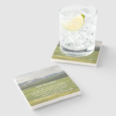 Ierse Blessing Green Valley Landschap Stenen Onderzetter (Zijkant)