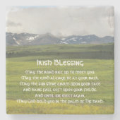 Ierse Blessing Green Valley Landschap Stenen Onderzetter (Voorkant)