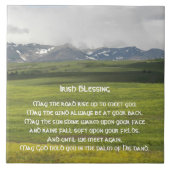 Ierse Blessing Green Valley Landschap Tegeltje (Voorkant)