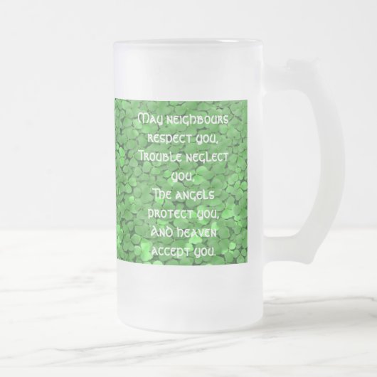 Ierse "Blessing Mok" - Moslimburen respecteren Matglas Bierpul (Rechts)