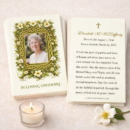 Ierse Bloemen Keltisch Gedenkteken Ter Lieve Herin Visitekaartje