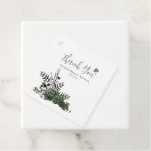 Ierse bloemenschedel & klaver bruiloftsborrel bedankjes labels (In situ)