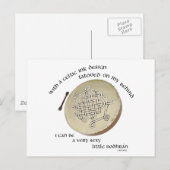 Ierse Bodhran - Ierse Stepdansen Briefkaart (Voorkant / Achterkant)